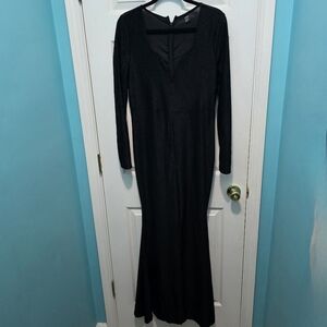 Beautiful Black Stretchy Shein Fitted Dress Size XL